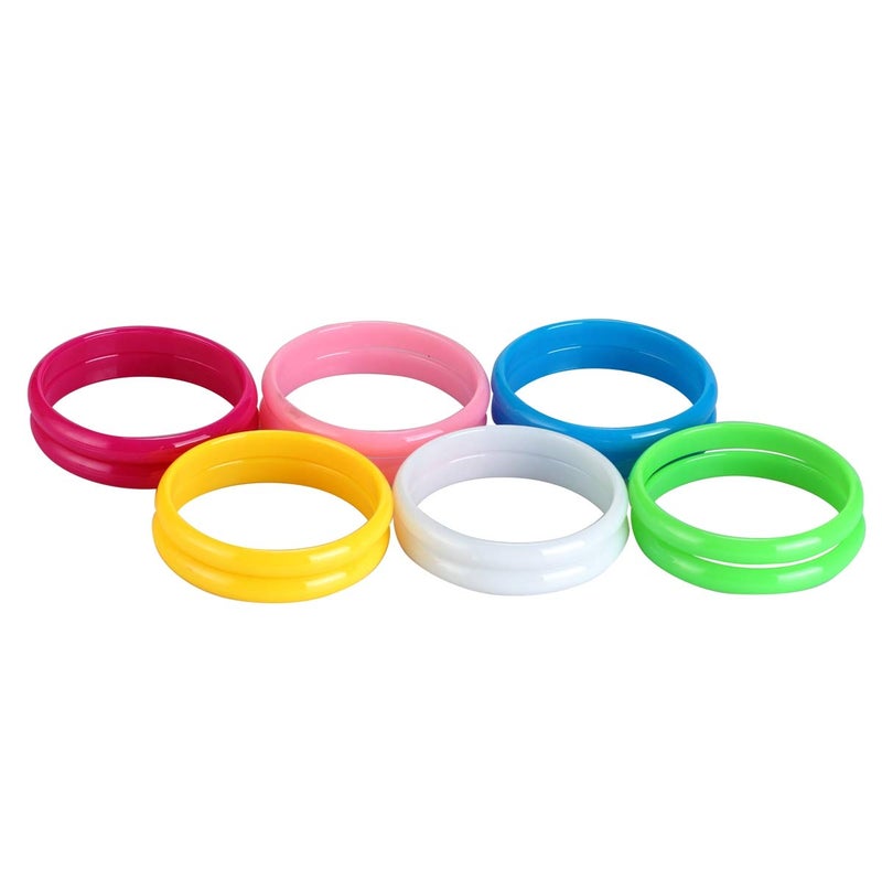 BinaryABC Plastic Bangle Bracelets Candy Color Bracelet Party Favors Pack for Birthday Party 12pcs (Adult Size) - Image 3