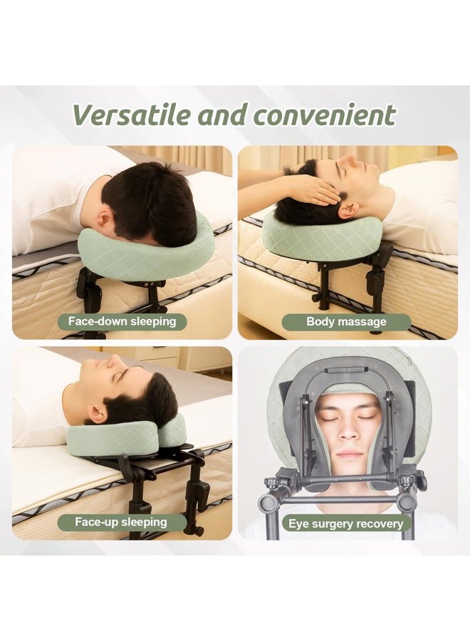 Cxgros Massage Headrest for Bed, Adjustable Massage Face Cradle at Home, Portable Massage Table Kit for Sleeping Mattress, Face Down Pillow After Eye Surgery (with Armrest Shelf & Breast Pillow) - Image 5