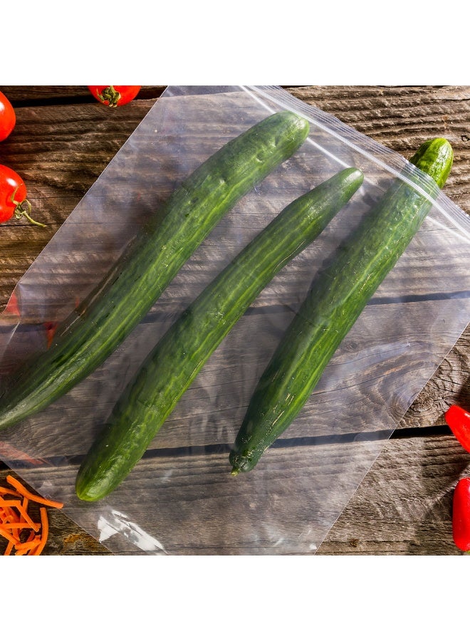 Restaurantware أكياس زيب قابلة لإعادة الإغلاق بحجم 15.3 × 13 بوصة، 100 كيس زيب عالي الوضوح - للوجبات الخفيفة، المكسرات، البذور، الحلوى، والمزيد، أكياس تخزين بلاستيكية شفافة - Image 3