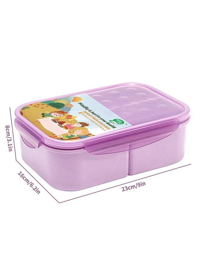MISS BIG ® Bento Box,Bento Box Adult,Lunch Box,Leak Proof Lunch Containers,No BPAs and No Chemical Dyes Bento Lunch Box,Dishwasher and Microwave Safe Lunch Containers for Adults(1900ml Purple) - Image 4