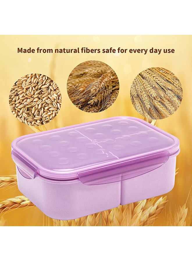 MISS BIG ® Bento Box,Bento Box Adult,Lunch Box,Leak Proof Lunch Containers,No BPAs and No Chemical Dyes Bento Lunch Box,Dishwasher and Microwave Safe Lunch Containers for Adults(1900ml Purple) - Image 3