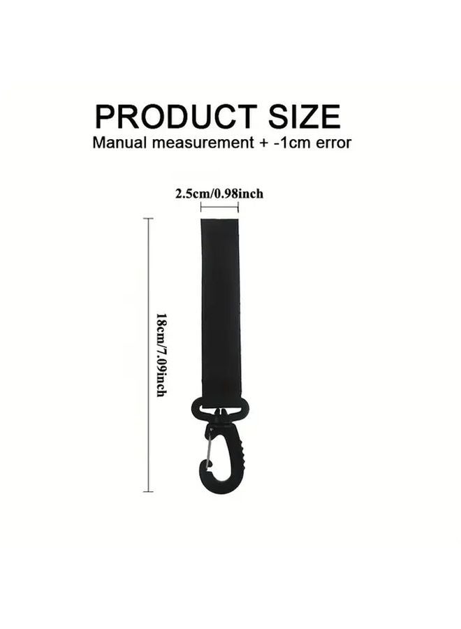 5 قطع مشبك مجداف كاياك أسود ثقيل مع حزام بحري بمشبك آمن - Image 3