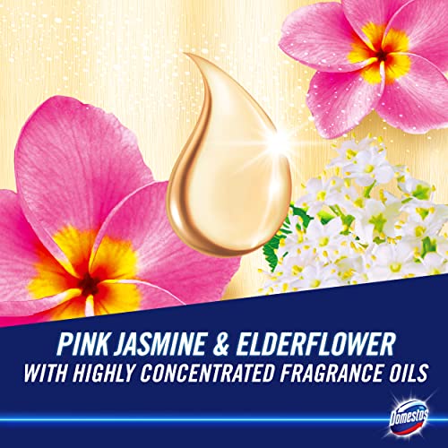 Domestos With Essential Oils Pink Jasmine & Elderflower Toilet Block 55g - Image 4