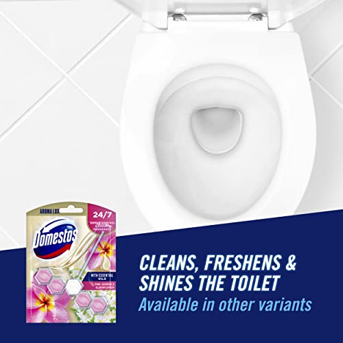 Domestos With Essential Oils Pink Jasmine & Elderflower Toilet Block 55g - Image 5