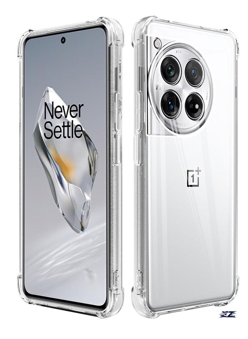 Raxoom Compatible Case for OnePlus 12 â€“ Thin TPU Cover with Camera Protection & Anti-Scratch Slim Fit Flexible Phone Case for OnePlus 12 5G (Clear) - Image 1