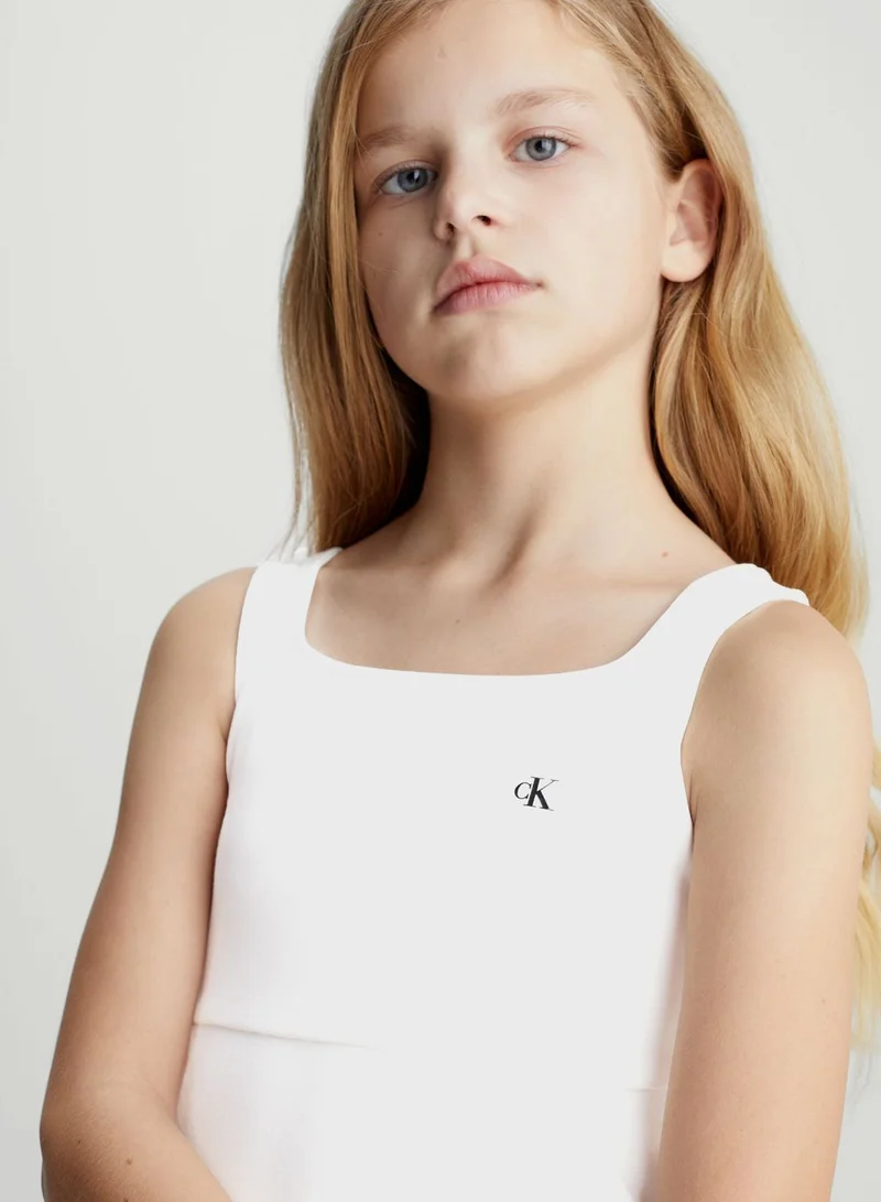 Calvin Klein Jeans White Fit-and-Flare Dress