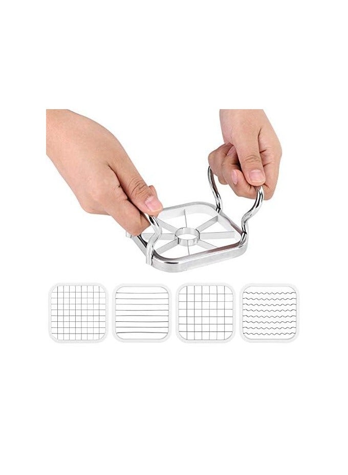 erorex French Fry Maker, 5in 1 Stainless Steel Potatoes Fruit Cutter Chipper Chopper Maker French Fry Tool Kitchen Gadgets - Image 2