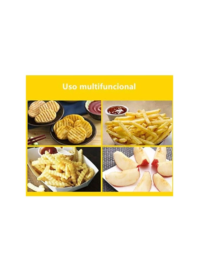 erorex French Fry Maker, 5in 1 Stainless Steel Potatoes Fruit Cutter Chipper Chopper Maker French Fry Tool Kitchen Gadgets - Image 4