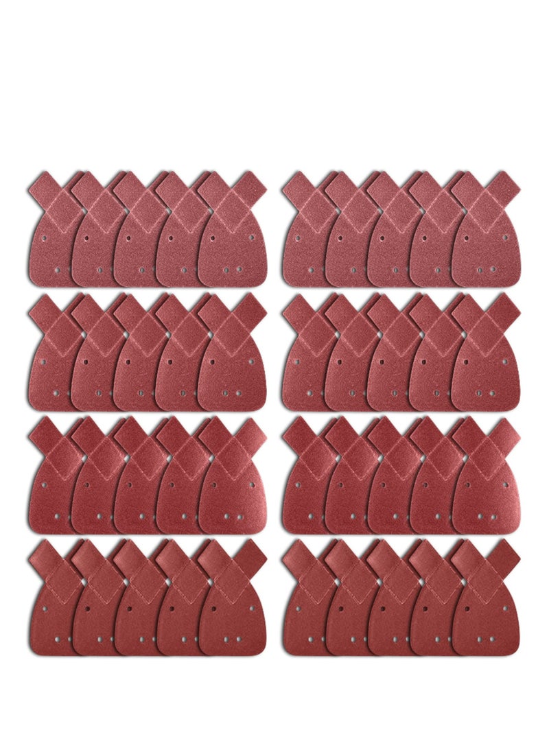 Generic - 40pcs Black and Decker Mouse Sander Pads, Sanding Pads for Mouse Sander, Mouse Sanding Sheets with Extra 2 Tips for Replacement Assorted 40 60 80 120 Grits to Fit Black and Decker Detail Palm Sander - Image 1