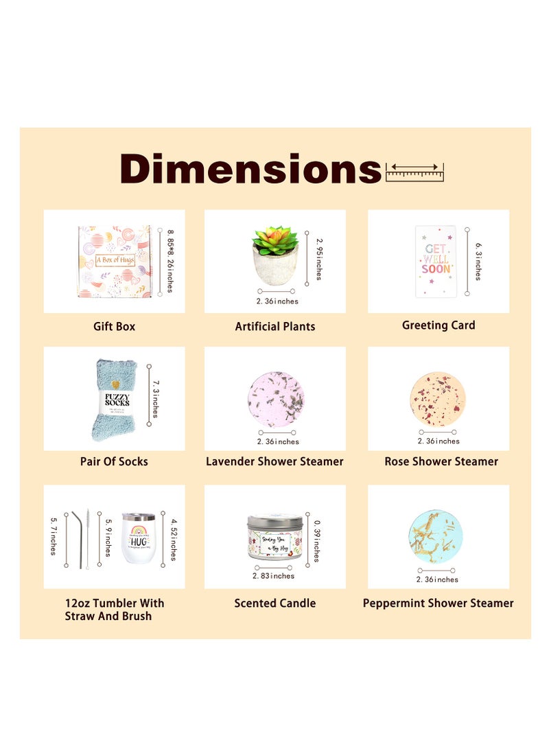 شو وو هدايا للنساء، مجموعة العناية بالمنتجعات الصحية للاسترخاء مع زجاجة مياه سعة 12 أونصة، سلة هدايا للاستحمام للعناية الذاتية للنساء، عيد الحب، سلال هدايا سبا لعيد الأم للنساء، أبيض - Image 2
