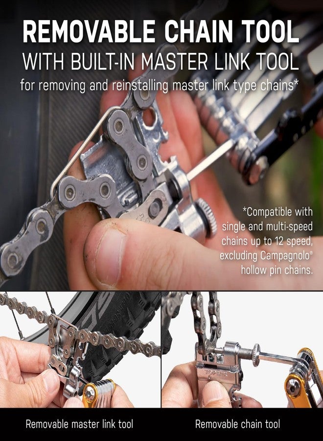 Topeak Mini PT30 Multi-Tool – 30-Function Pro-Quality Bike Repair Tool with Tubeless Tire Repair, Chain Tool, Hex/Torx Wrenches, Screwdrivers & Neoprene Case – Compact Chrome Vanadium Design - Image 4