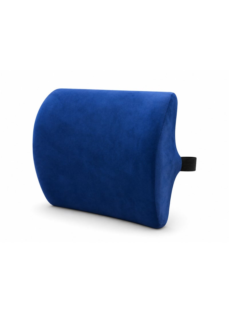 Specialized Lumbar Back Support Pillow for Long Sitting, High Quality Foam Cushion with Soft Removable Velvet Cover for Office and Car Use - Image 2