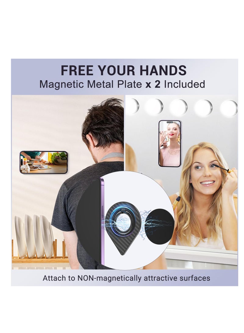 Excefore Double-Sided Magnetic Phone Grip for Magsafe, Magnetic Phone Ring, for MagSafe Ring Holder, Compatible with iPhone, iPad, Smartphone and Magnetic Car Mount - Image 4