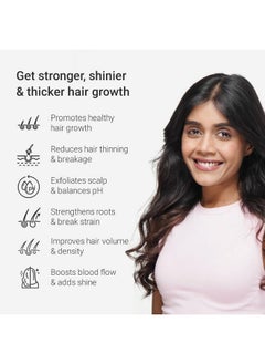 ARATA Grow Strong Combo | Intensive Hair Growth Serum & Super Shampoo | Boost Hair Growth | Reduce Hair Loss | Smooth & Shiny Hair | 3% Redensyl Biotin Protein Vitamins | 330 Ml  - Image 2