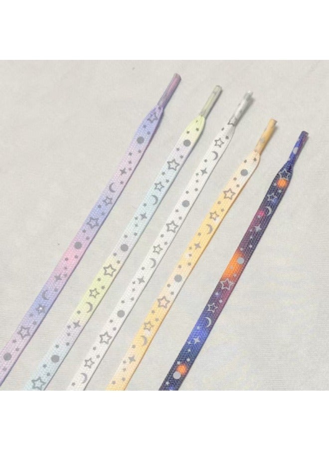 New Reflective Shoelaces Men And Women Luminous Rope Shoelaces White - Image 5