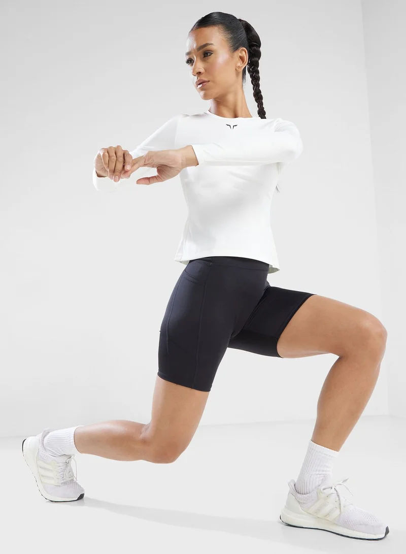 Squatwolf Black 7" High-Rise Shorts for Women | Best Price UAE