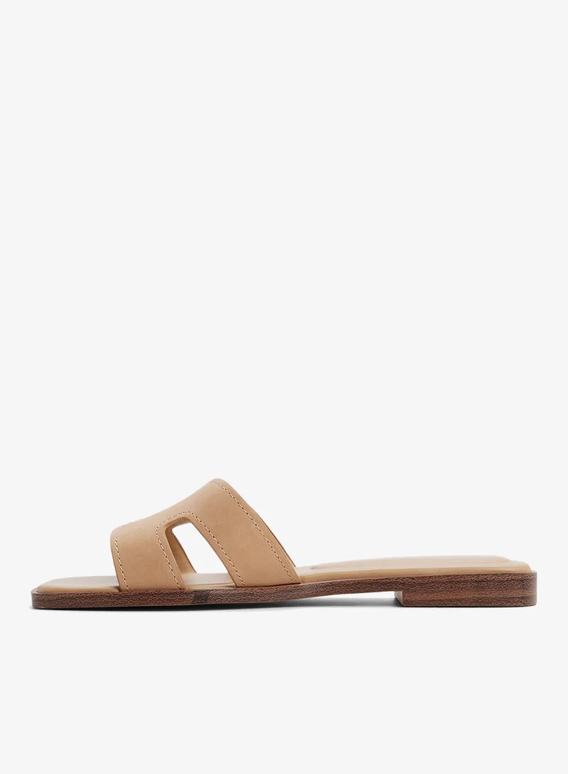 Aldo MEDIUM BEIGE Itsandal Flat Sandals for Women | Best Price UAE