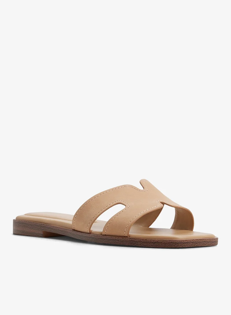 Aldo MEDIUM BEIGE Itsandal Flat Sandals for Women | Best Price UAE