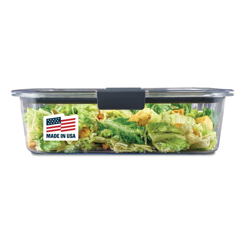 Rubbermaid حاوية تخزين الطعام الكبيرة من Rubbermaid Brilliance، 9.6 كوب، خالية من BPA، مانعة للتسرب، شفافة - Image 1