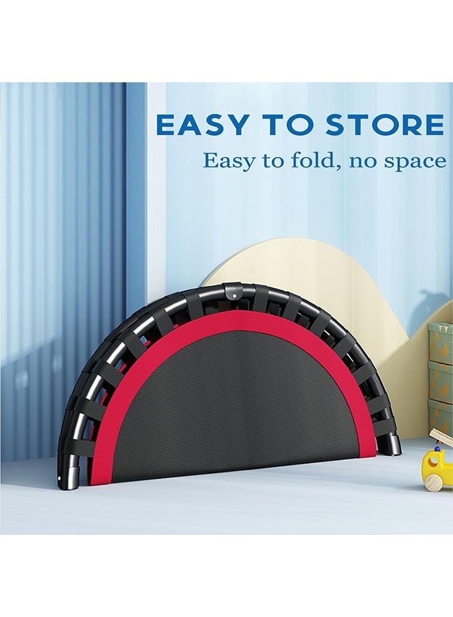 بيوينتي قابل للطي ترامبولين 40 بوصة ريباوندر قابل للتعديل مقبض المنزل معدات صالة الألعاب الرياضية للبالغين الأطفال داخلي في الهواء الطلق هادئ ارتداد تدريب اللياقة البدنية دعم الاستقرار المحمولة أداة التمرين المدمجة - Image 5