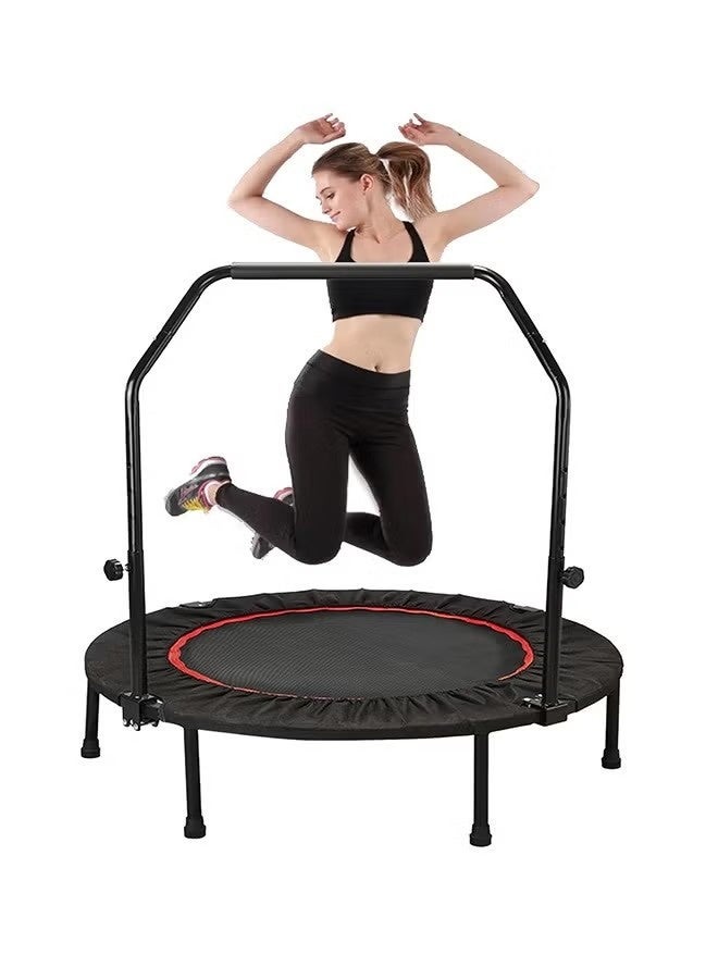 بيوينتي قابل للطي ترامبولين 40 بوصة ريباوندر قابل للتعديل مقبض المنزل معدات صالة الألعاب الرياضية للبالغين الأطفال داخلي في الهواء الطلق هادئ ارتداد تدريب اللياقة البدنية دعم الاستقرار المحمولة أداة التمرين المدمجة - Image 1