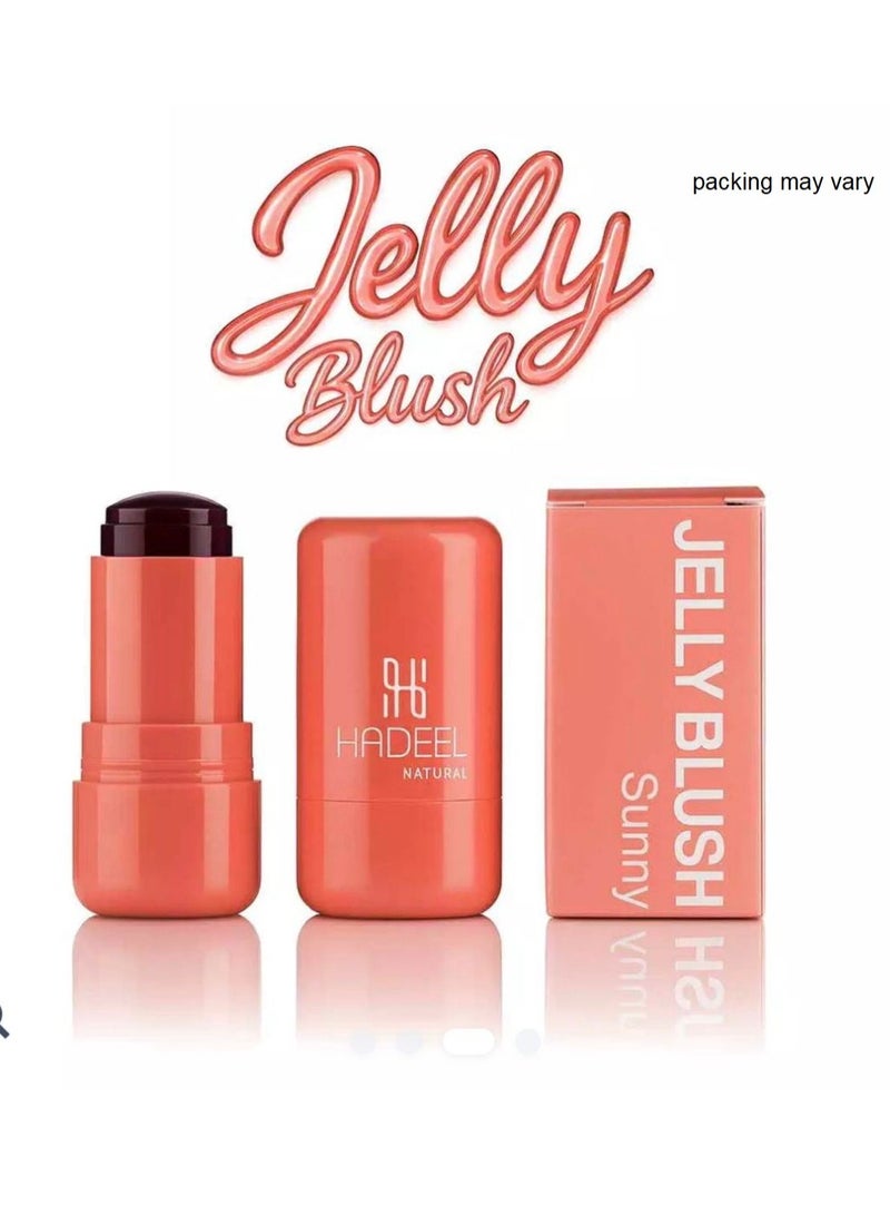 Jelly Blush is easy to blend on the skin, giving you a soft color with moisturizing (Sunny).