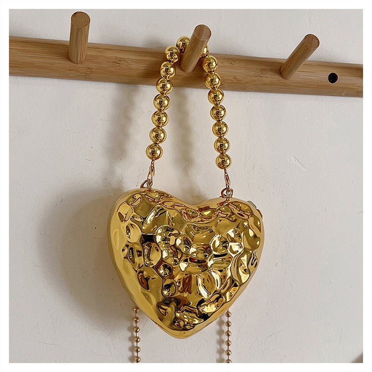 Acrylic Evening Bag Fashion Ice Crack Love Bag 2024 Beaded Portable Crossbody Women'S Bag - Image 2