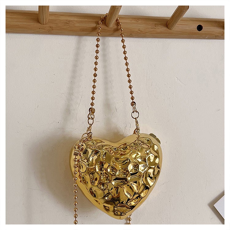 Acrylic Evening Bag Fashion Ice Crack Love Bag 2024 Beaded Portable Crossbody Women'S Bag - Image 1