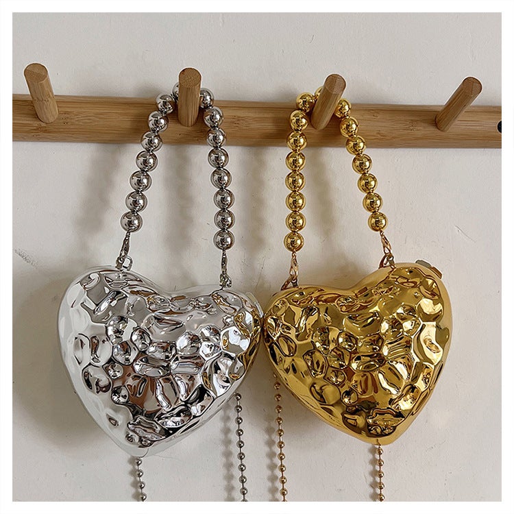 Acrylic Evening Bag Fashion Ice Crack Love Bag 2024 Beaded Portable Crossbody Women'S Bag - Image 3