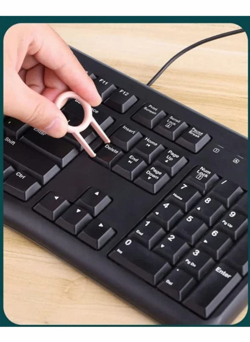 Y&D Cleaning Brush Set For Keyboard and Earphone, 7 in 1 Multifunctional Bluetooth Headset Dust Kit With Keycap Puller, Pen (Pink) - Image 4