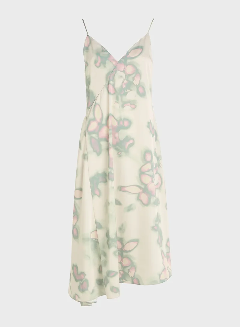 CALVIN KLEIN Strappy Printed Dress