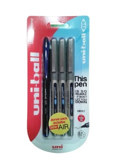 Uniball 3-Piece Eye Fine Pen With 1-Piece Air Micro Pen Blue Ink 