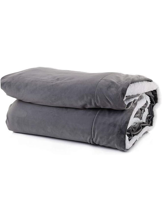 منترا شيربا وفلانيل فائق النعومة H4575 رمادي داكن مقاس 220x180 سم - Image 1