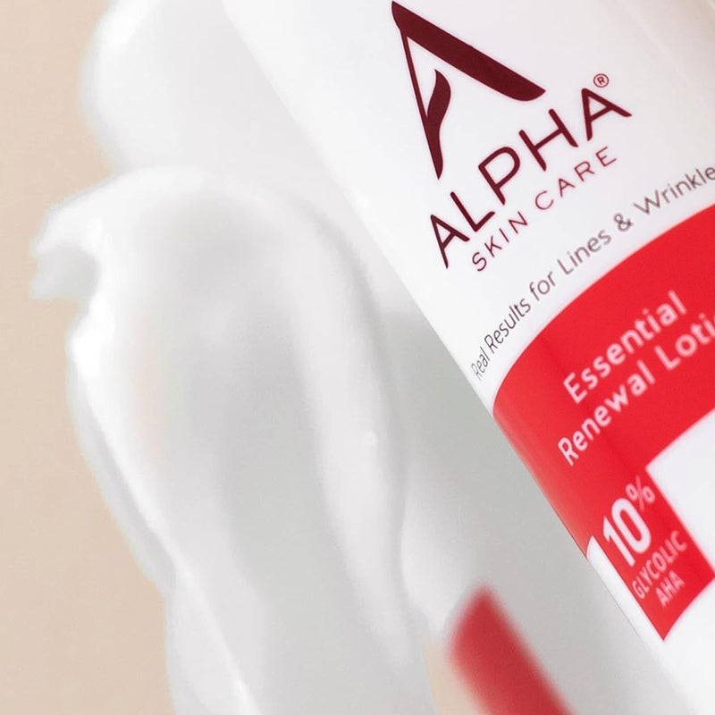 Alpha Skin Care Essential Renewal Lotion, 10% Glycolic AHA, Anti-Aging Formula, Reduces Lines & Wrinkles, Alpha Hydroxy Acid Exfoliates for Smoother Skin, Normal to Dry Skin, 4 Oz - Image 4