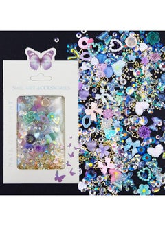 CESUSME 3D Mix Assorted Color Nail Charms Acrylic Multi Shapes Color Heart Flower Bowknot Cute Nail Charms Hollow Pearls Nail Rhinestones Charms For Nail Art Manicure Diy Crafts Accessories  - Image 2