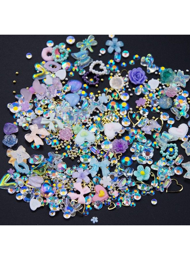 CESUSME 3D Mix Assorted Color Nail Charms Acrylic Multi Shapes Color Heart Flower Bowknot Cute Nail Charms Hollow Pearls Nail Rhinestones Charms For Nail Art Manicure Diy Crafts Accessories - Image 4