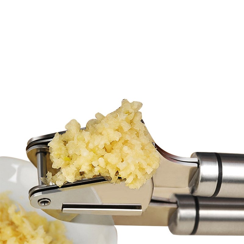 Sunkuka Premium Garlic Press Set - Large Capacity Stainless Steel Mincer, Crusher & Peeler, Ergonomic Design, Rust Roof, Easy Clean & Dishwasher Safe - Image 3