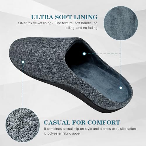 ERGOfoot Orthotic Slippers with Arch Support for Plantar Fasciitis Pain Relief, Comfortable Orthopedic Clog House Shoes with Indoor Outdoor Anti-Skid Rubber Sole - Image 4