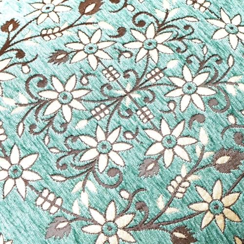 HOMECROWN Velvet Cushion Covers Set of 5 – 16x16 Inches, Embroidered Sofa Pillow Covers for Home, Living Room & Bedroom (Green) - Image 4