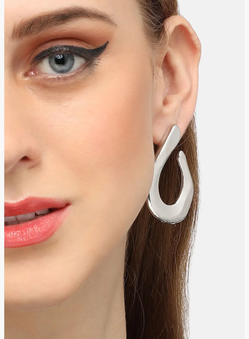 SOHI Silver Plated Party Designer Drop Earring For Women