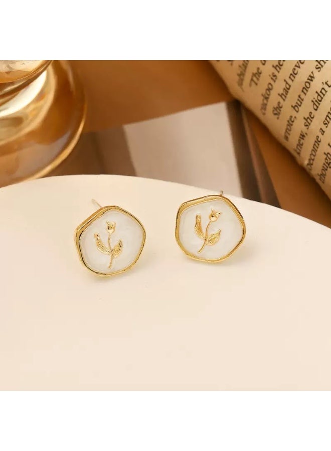 YUCCA 5 Pairs New Fashion Flower Beads Simple Design Earrings Set Suitable for Daily and Occasions - Image 5