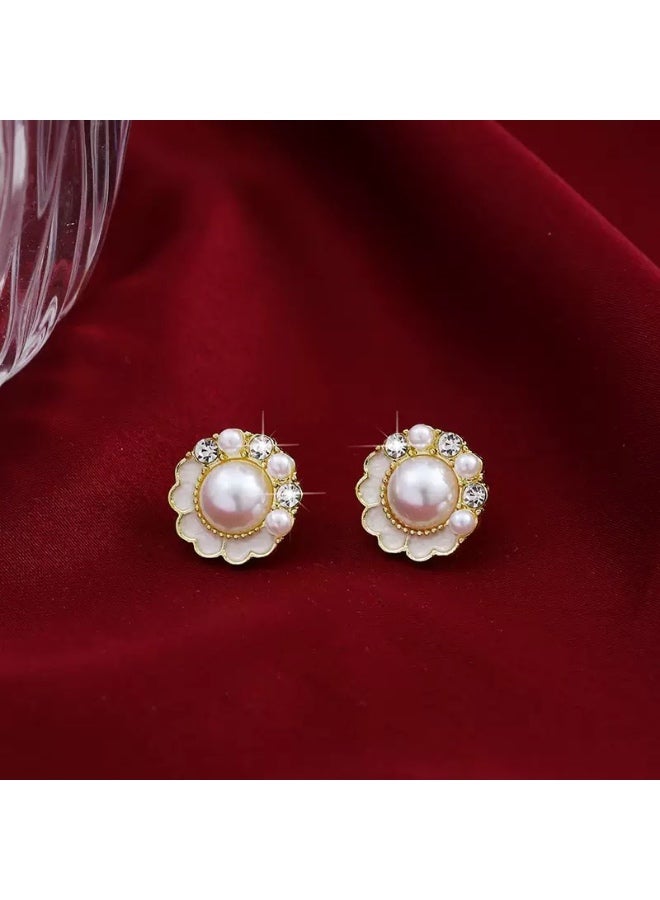 YUCCA 5 Pairs New Fashion Flower Beads Simple Design Earrings Set Suitable for Daily and Occasions - Image 4