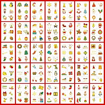 Leesgel Christmas Tattoos for Kids 408pcs Metallic Glitter Tattoo Stickers for Boys Girls Christmas Decorations Supplies Christmas Stocking Fillers Eve Box Sweets Party Bag Games Toys - Image 3