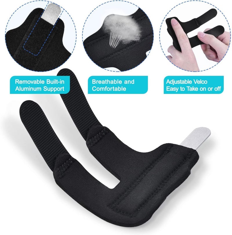 Sopito Finger Splint, 2pcs Finger Brace Support Stabilizer for Index, Middle, Ring Fingers Straightening Arthritis Knuckle Immobilization - Image 5