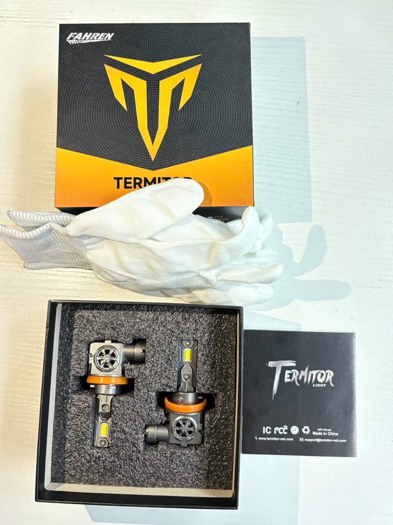 Termitor Latest H11/H9 LED Bulbs, 45,000LM 10X Super Brighter, 6500K Cool White, 1:1 Mini Halogen Size H11 Driving Lights with Cooling Fan, Plug and Play, Pack of 2 - Image 3