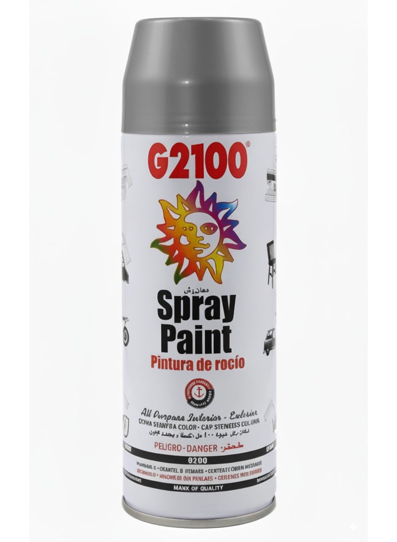 G2100 Spray Paint 400ml | 240 Gram (Gray)– High-Quality Multipurpose Paint