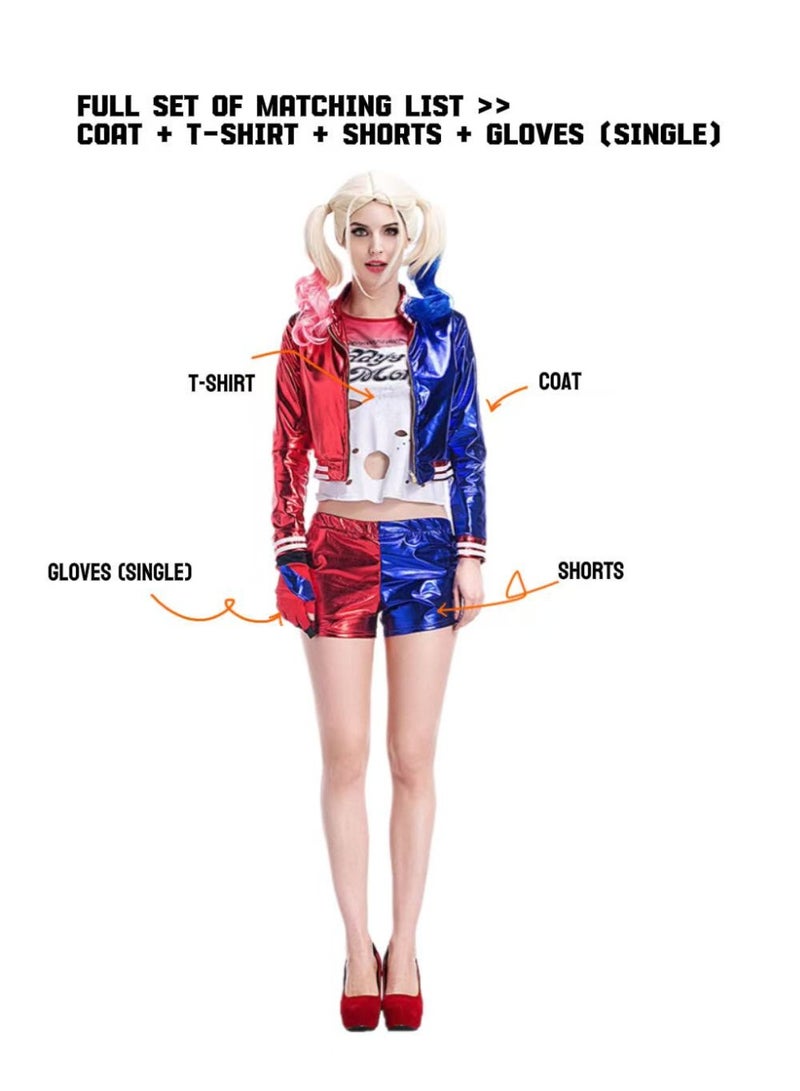 كرنفال هالوين · زي كوسبلاي فتاة هارلي كوين جيستر -Suicide Squad Anime Task Force زي أداء الحزب بنفس الأسلوب-الحجم: L (170-175) - Image 2