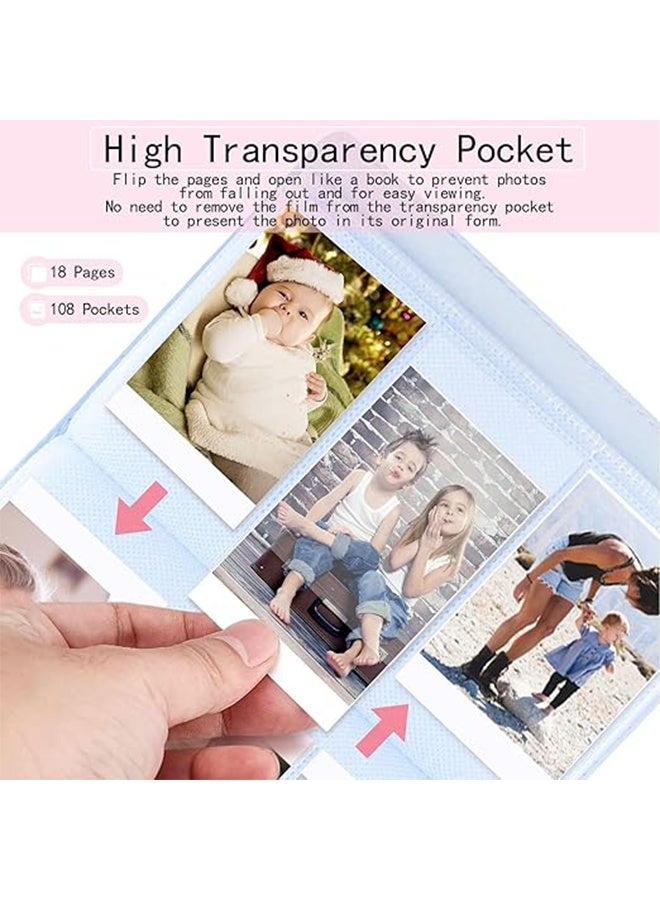 108 Pockets Photo Album for Fujifilm Instax Mini 9 Mini 8 / Mini 90 / Mini 25 / Mini 11 / Mini 12 Polaroid Photos, Instant Pictures Album Mini Camera Accessories - Image 5