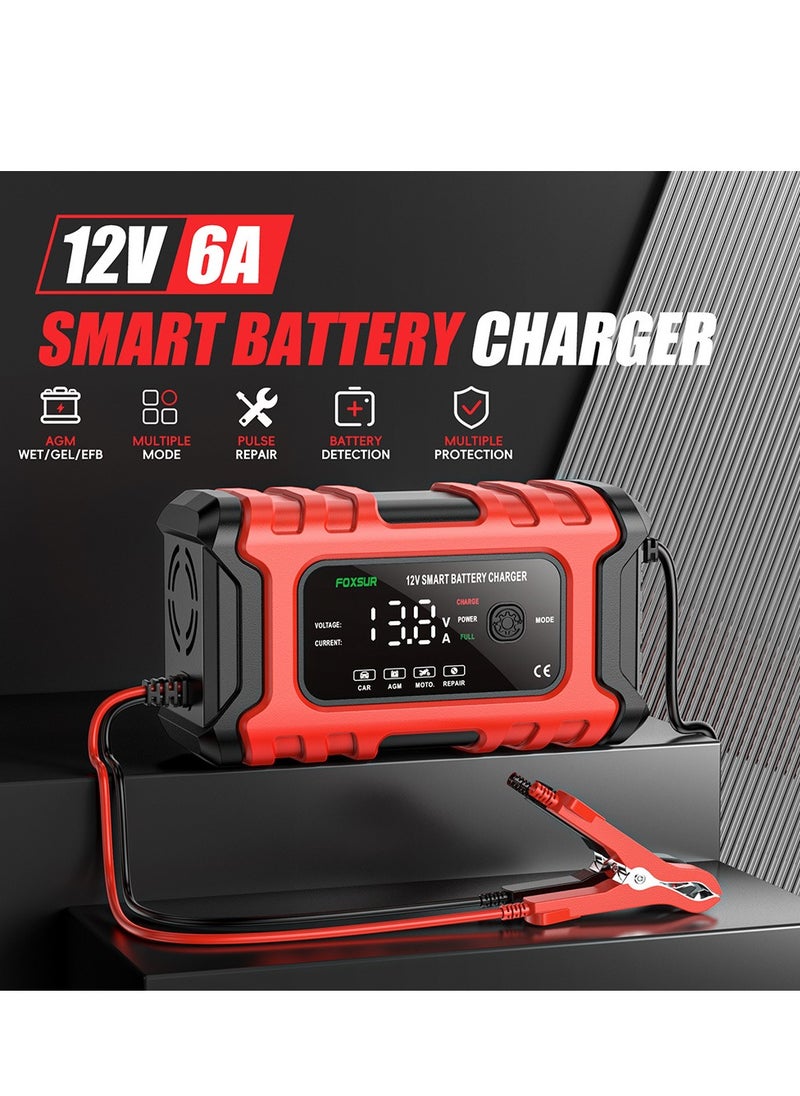 Angmei Car Jump Starter 28000mah Water-Resistant Battery Jumper Starter Portable Battery Charger Smart Car Battery Charger,Trickle Charger,Battery Maintainer and Desulfator,for Car Motorcycle  - Image 2