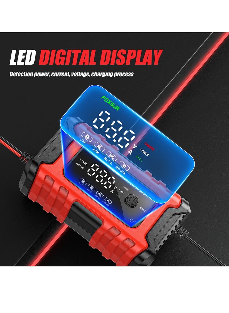 Angmei Car Jump Starter 28000mah Water-Resistant Battery Jumper Starter Portable Battery Charger Smart Car Battery Charger,Trickle Charger,Battery Maintainer and Desulfator,for Car Motorcycle  - Image 3